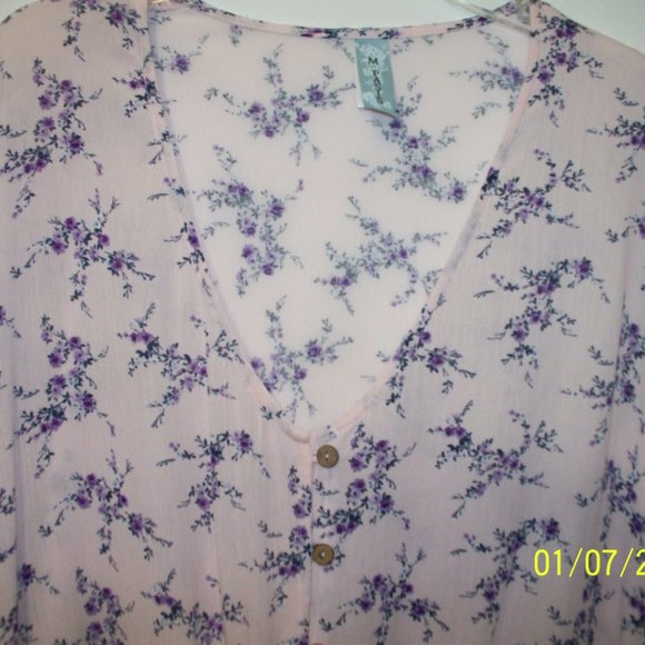 Pretty Pink M Fasis Cropped Crepe Blouse Top M R2 - Picture 3 of 5